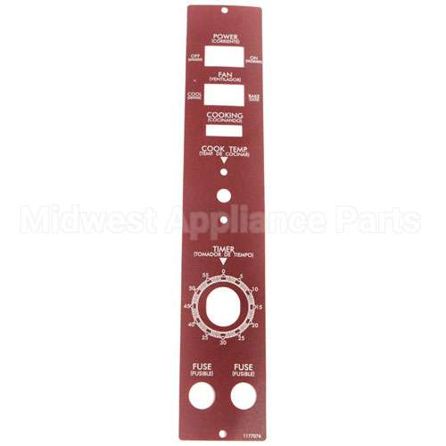 1176155 Compatible Toastmaster - Middleby Marshall Maroon Polypanel