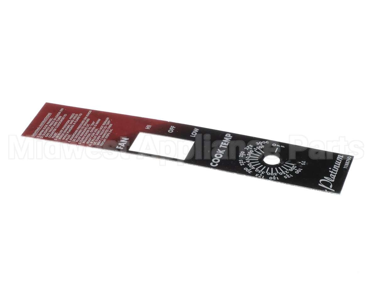 1188760 Southbend Range Polypanel, Plat Co Stnd Pilot