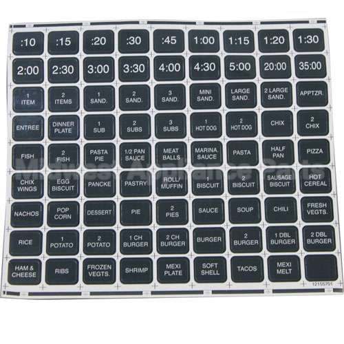 12155701 Compatible Amana Label - Menu