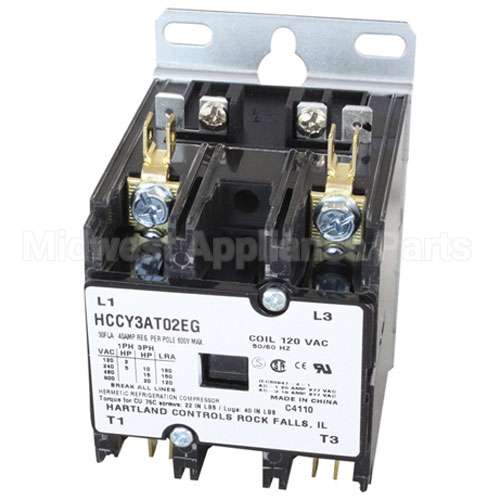 121925-2 Compatible Hobart Contactor 2P 30/40A 120V