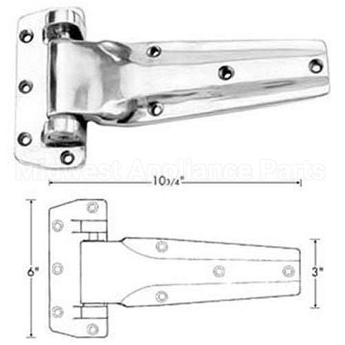 1240-000020 Compatible Kason Kason - 11240000020 Hinge (Flush, 10-3/4"L)