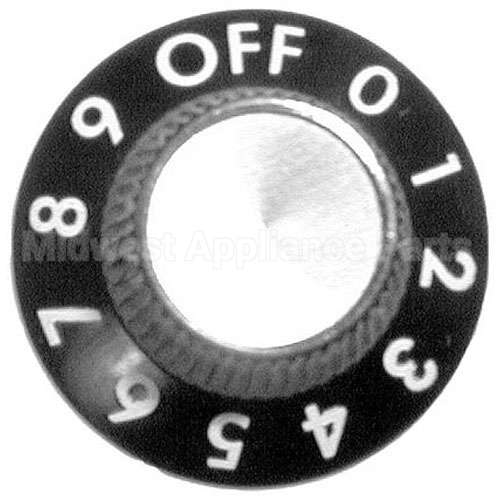 12919 Compatible Savory Knob 1-1/8 D, Off-0-9