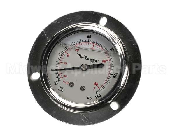 12D2590G08 Vogt Ice Machines Gage, 2.5" Lqd Filled, 30"-150