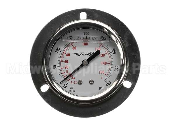 12D2590G09 Vogt Ice Machines Gage, 2.5" Lqd Filled, 30"-400