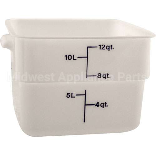 12SFSP-148 Compatible Cambro Container Sq 12Qt -148 Poly/White