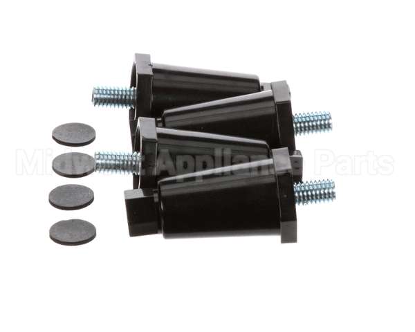 13255.0006 Bunn Kit,Leg-2.50 Adj Blk Plastic
