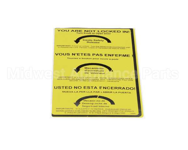 146868 Norlake Safety Sticker