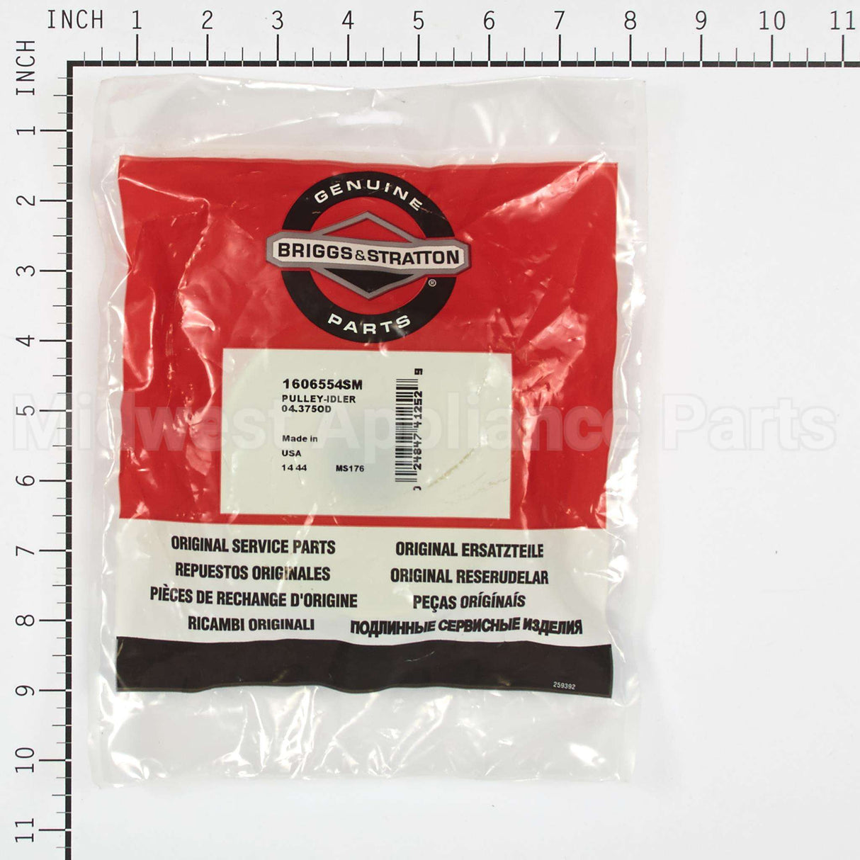 1606554SM Briggs & Stratton Pulley-Idler 04.375Od