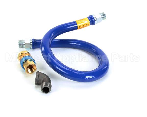 16100BPQ48 Dormont 1" Dia., 48" Blue Hose, Snapfast, 1 Elbo
