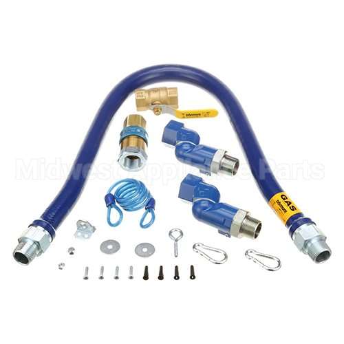 16100KIT2S48 Compatible Dormont 1"Dia., 48" Blue Hose, Snapfast, 2 Swivel Max