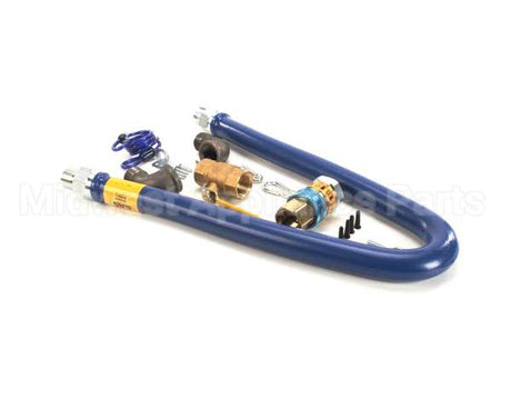 16100KIT48 Dormont Gas Hose, Blue, 1" X 48", Snapfast,Valve