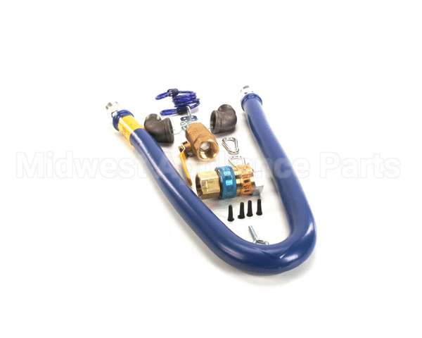 16100KIT48 Dormont Gas Hose, Blue, 1" X 48", Snapfast,Valve