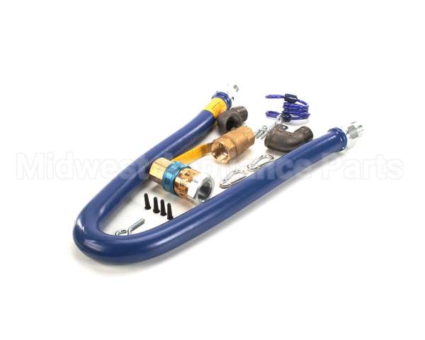 16100KIT48 Dormont Gas Hose, Blue, 1" X 48", Snapfast,Valve