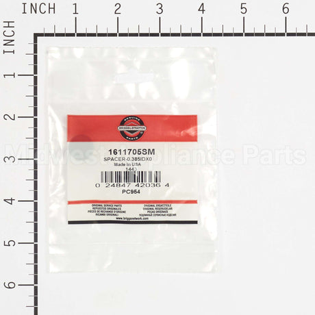 1611705SM Briggs & Stratton Spacer-0.385Idx0