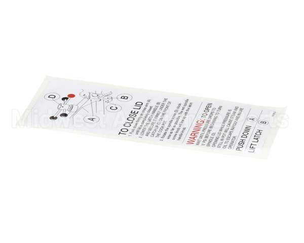 16181 Henny Penny Label - Lid Operating Instruct
