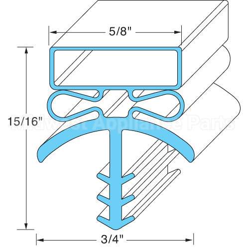 16545 Compatible Bally Door Gasket