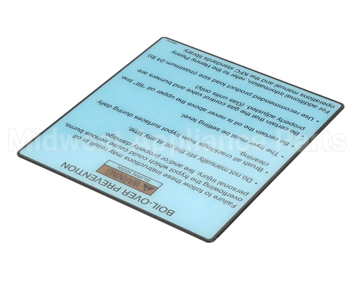 168575 Henny Penny Label-Boilovr Prevent,Kfc,Evol