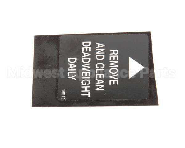 16912 Henny Penny Label Dead Wt Valve