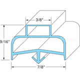 1701062 Compatible Delfield Door Gasket 7-1/8" X 29"