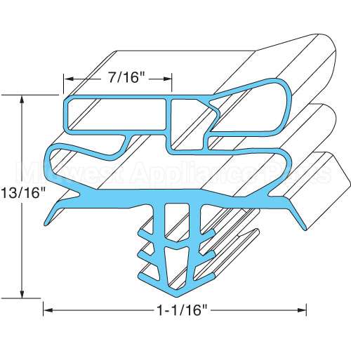 1701289 Compatible Delfield Gasket, Door