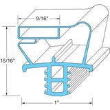 1702640 Compatible Delfield Door Gasket