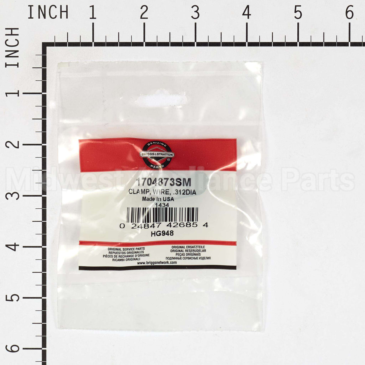1704873SM Briggs & Stratton Clamp Wire .312Dia