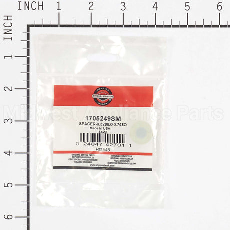 1705249SM Briggs & Stratton Spacer-0.328Idx0.748O