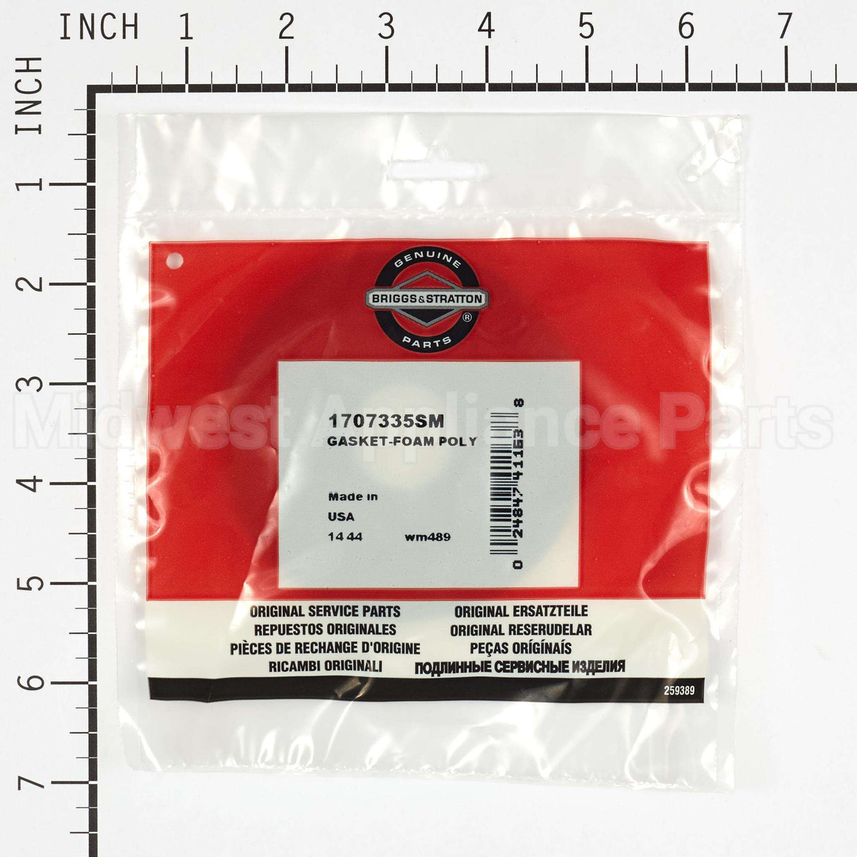 1707335SM Briggs & Stratton Gasket-Foam Poly