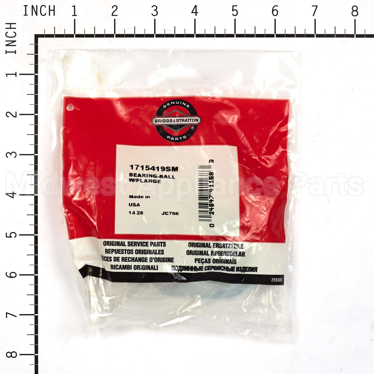 1715419SM Briggs & Stratton Bearing-Ball W/Flange