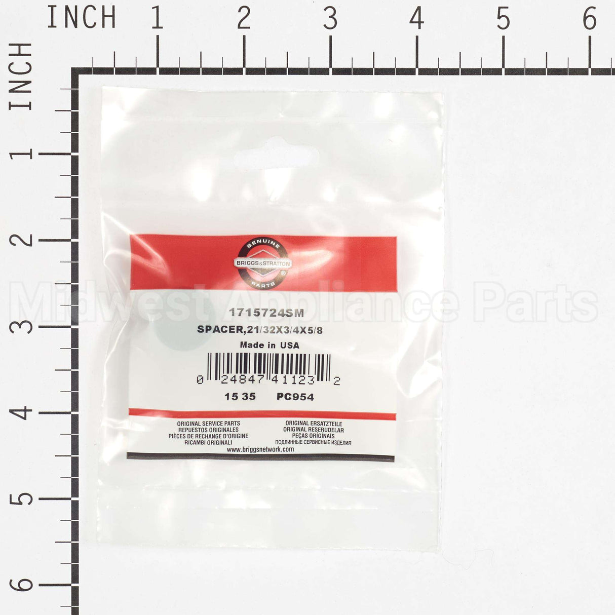 1715724SM Briggs & Stratton Spacer21/32X3/4X5/8