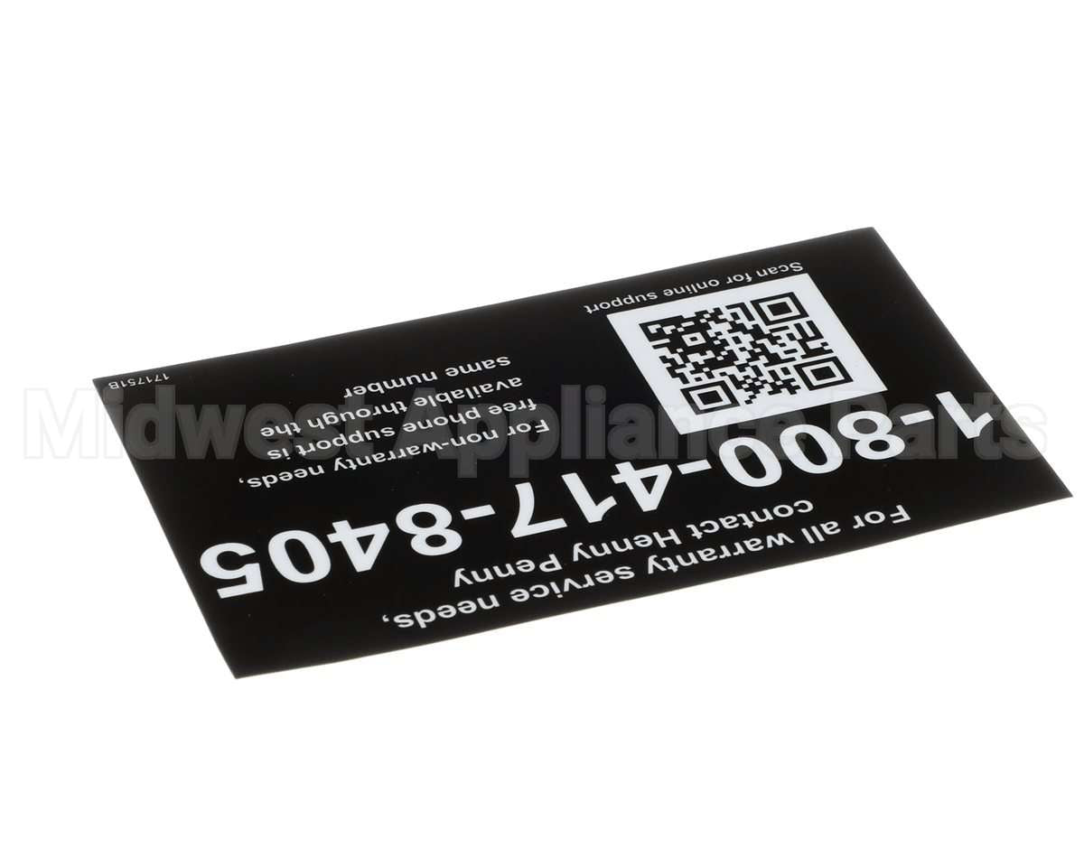 171751 Henny Penny Label-Tech Support, Us-Can