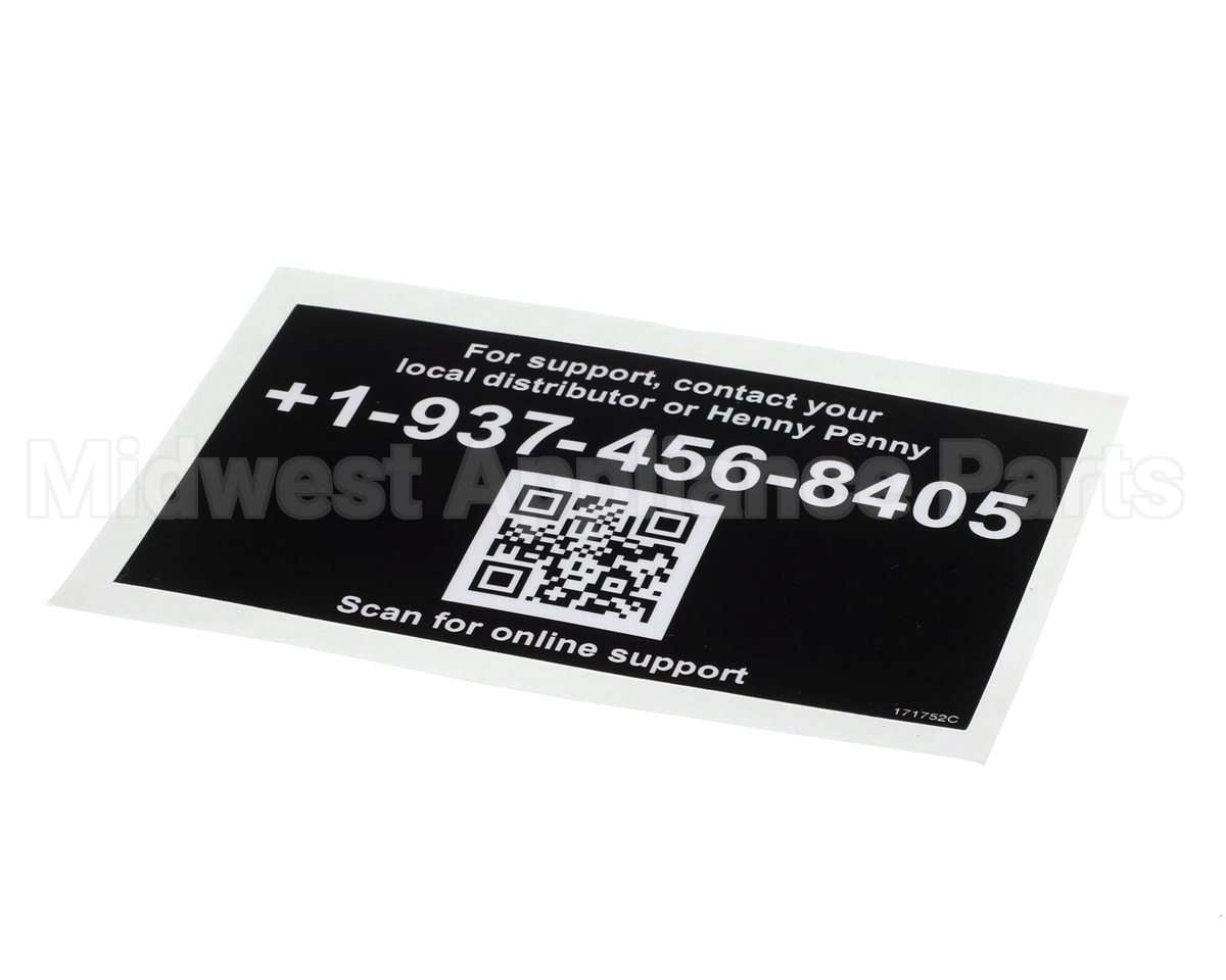 171752 Henny Penny Label-Tech Support, Intl
