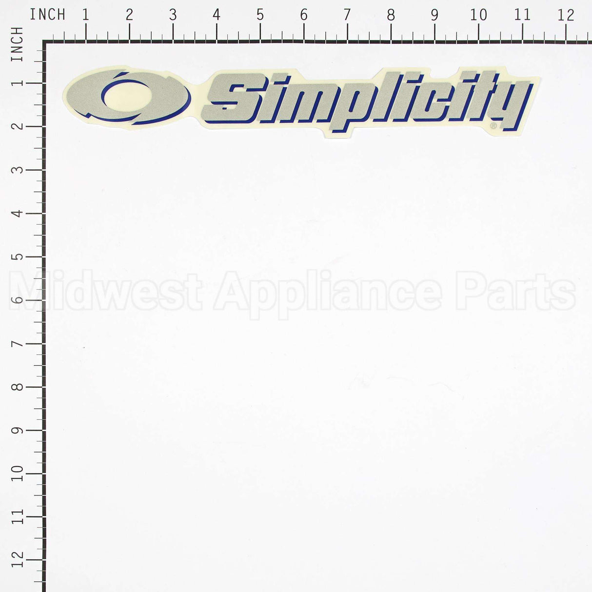 1722551SM Briggs & Stratton Decal-Simplicity Silv