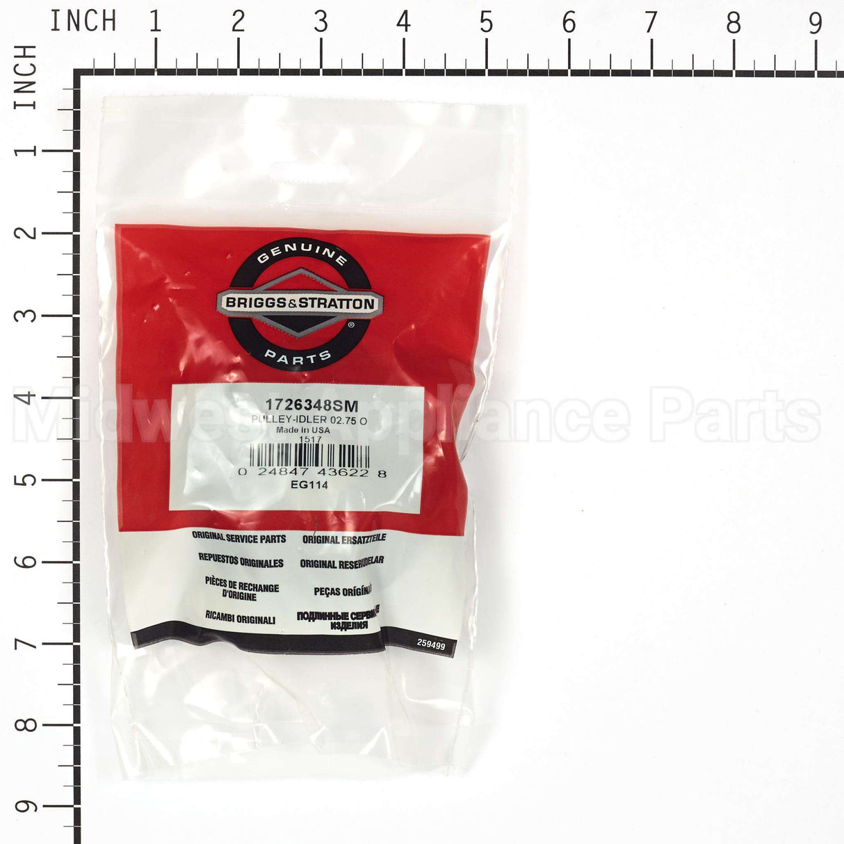 1726348SM Briggs & Stratton Pulley-Idler 02.75 O