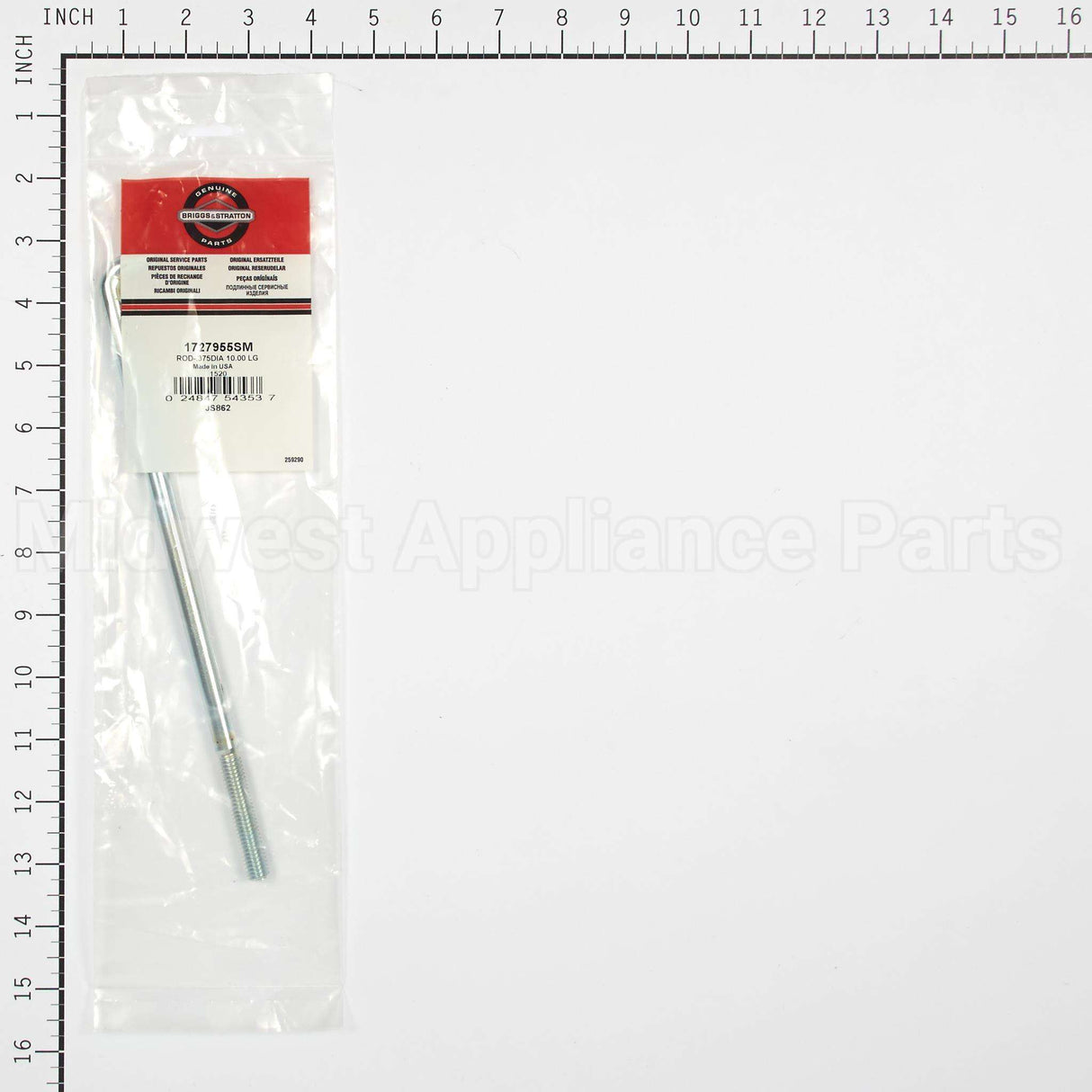 1727955SM Briggs & Stratton Rod-.375Dia 10.00 Lg
