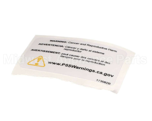 173082 Henny Penny Label-Warning P65