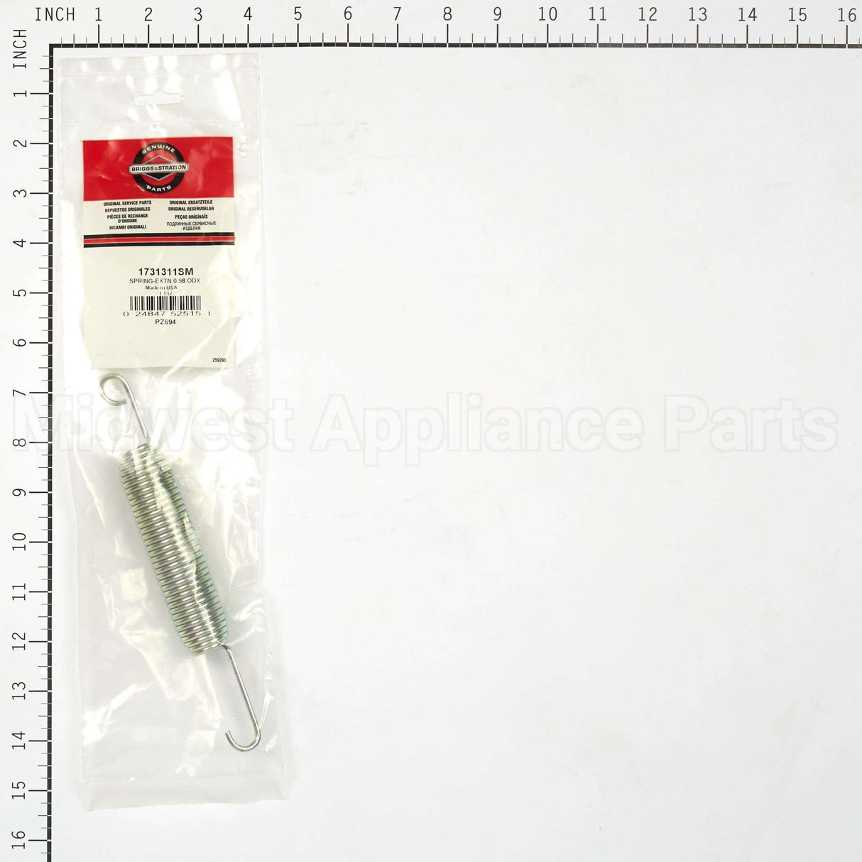 1731311SM Briggs & Stratton Spring-Extn 0.98 Odx