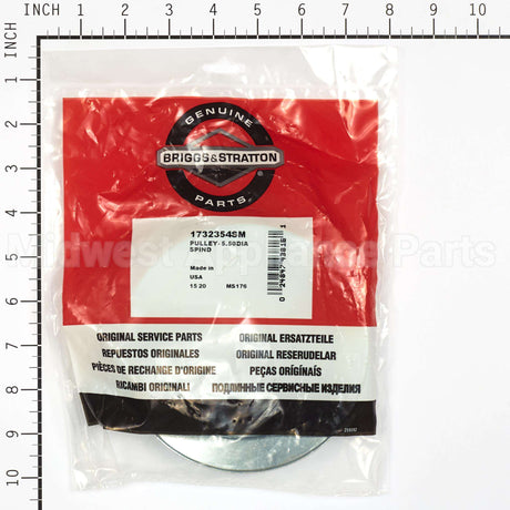 1732354SM Briggs & Stratton Pulley- 5.50Dia Spind