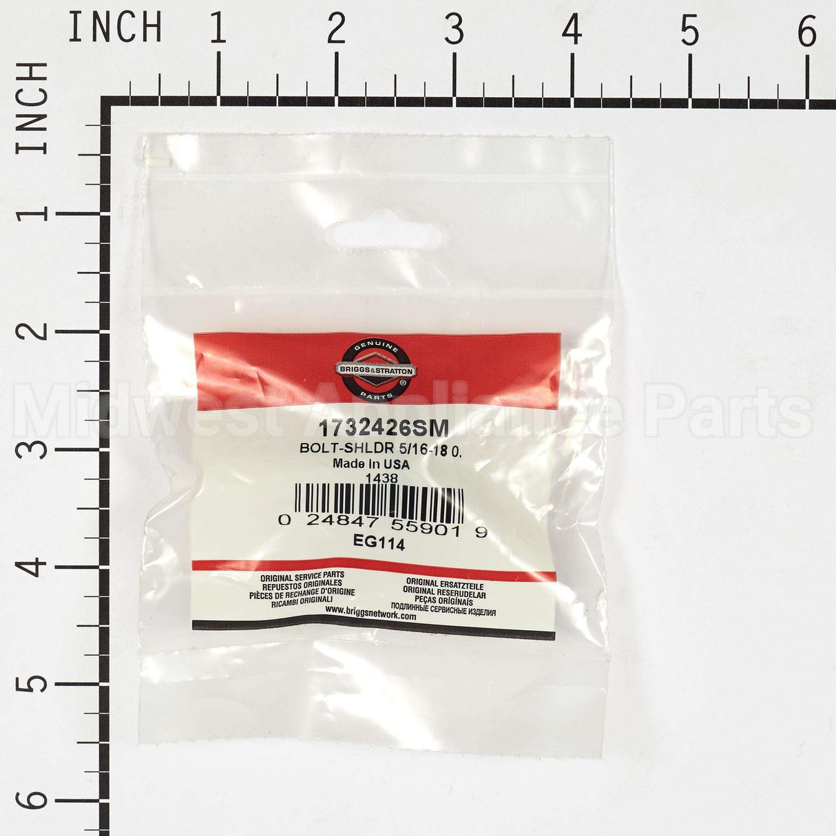 1732426SM Briggs & Stratton Bolt-Shldr 5/16-18 0.