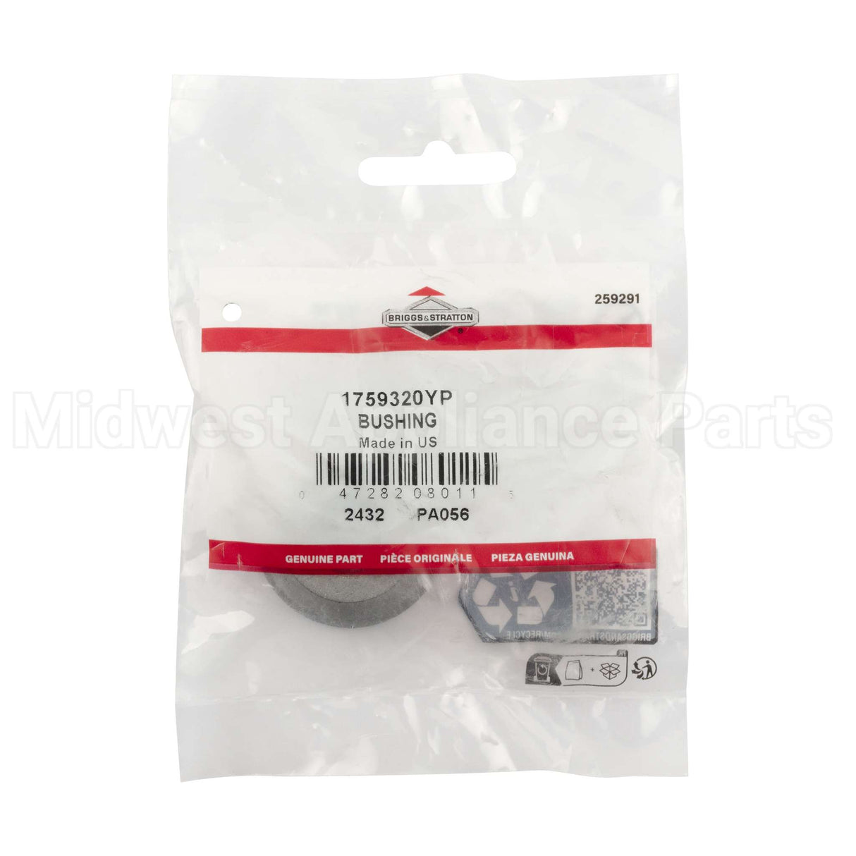 1759320YP Briggs & Stratton Bushing 5/8 Id
