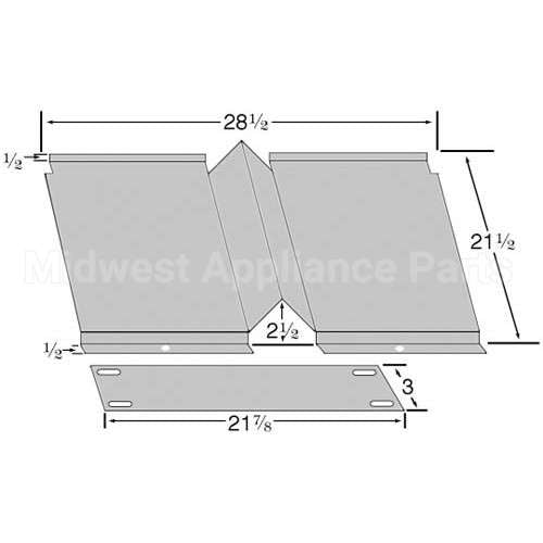 17861 Compatible Blodgett Deflector, Oven Bottom