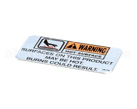 18176 Henny Penny Label-Warning Hot