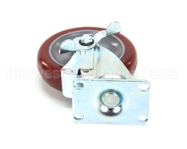 18301-5222 Carter Hoffmann 5 Swivel Red Poly,Brake Delrin
