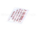 18615 Henny Penny Label - Drain Valve Warning