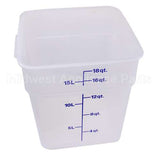 18FSPP190 Compatible Cambro Container Sq 18Qt Semi-Clr