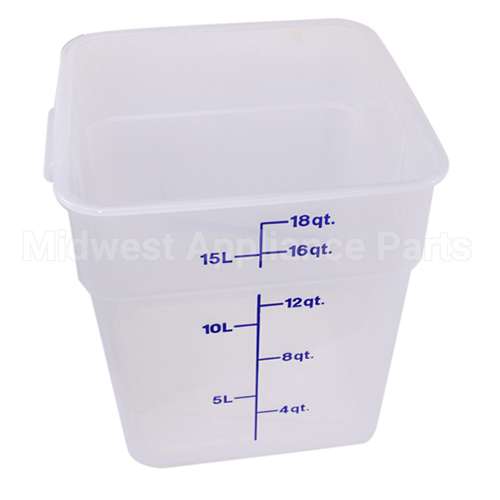 18FSPP190 Compatible Cambro Container Sq 18Qt Semi-Clr