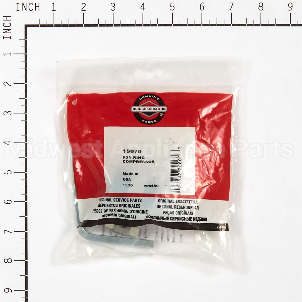 19070 Briggs & Stratton Psn Ring Compressor