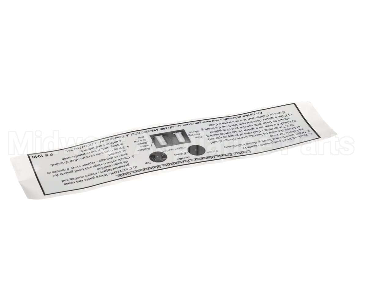 1940 Grindmaster Cecilware Decal, Maintenance Guide
