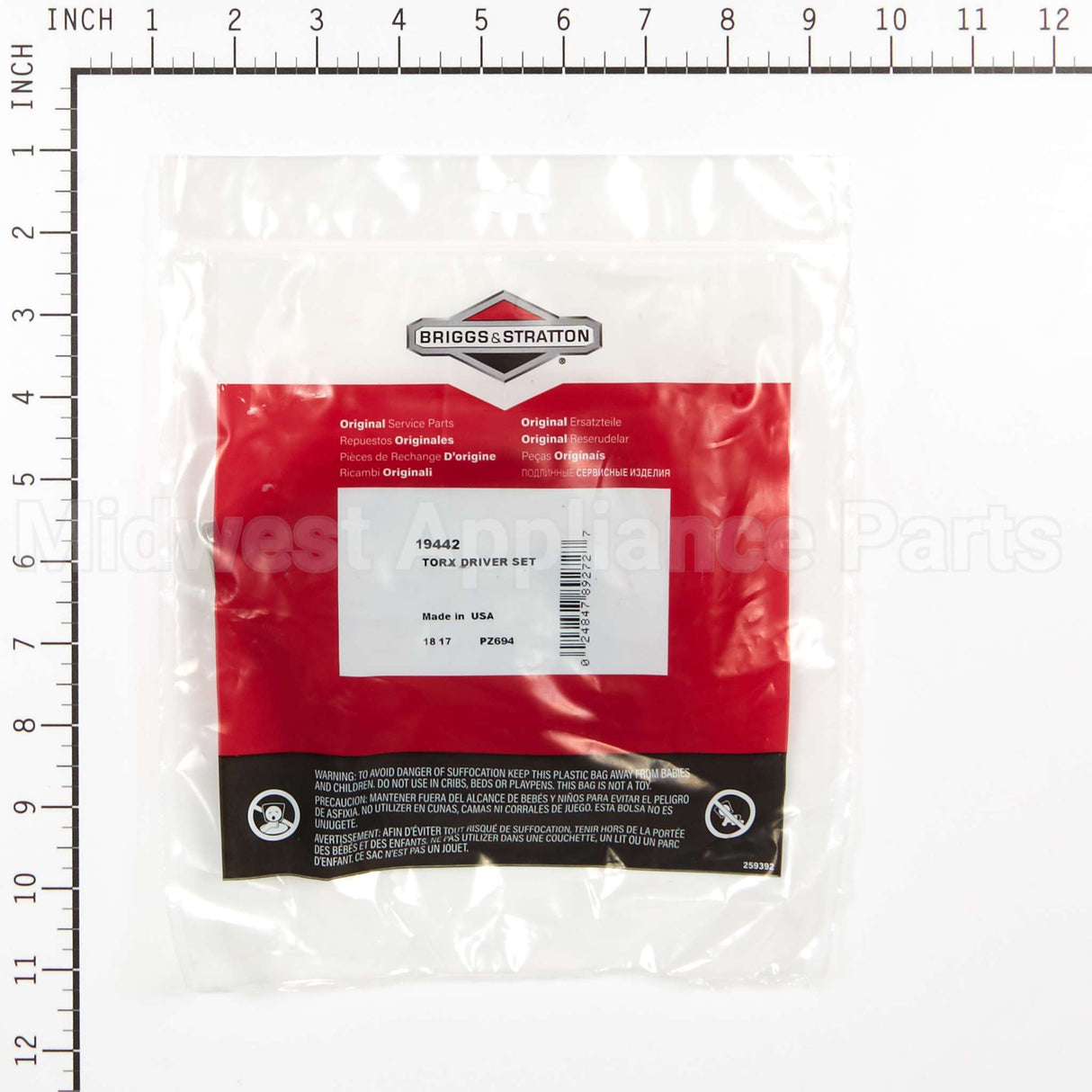 19442 Briggs & Stratton Torx Driver Set