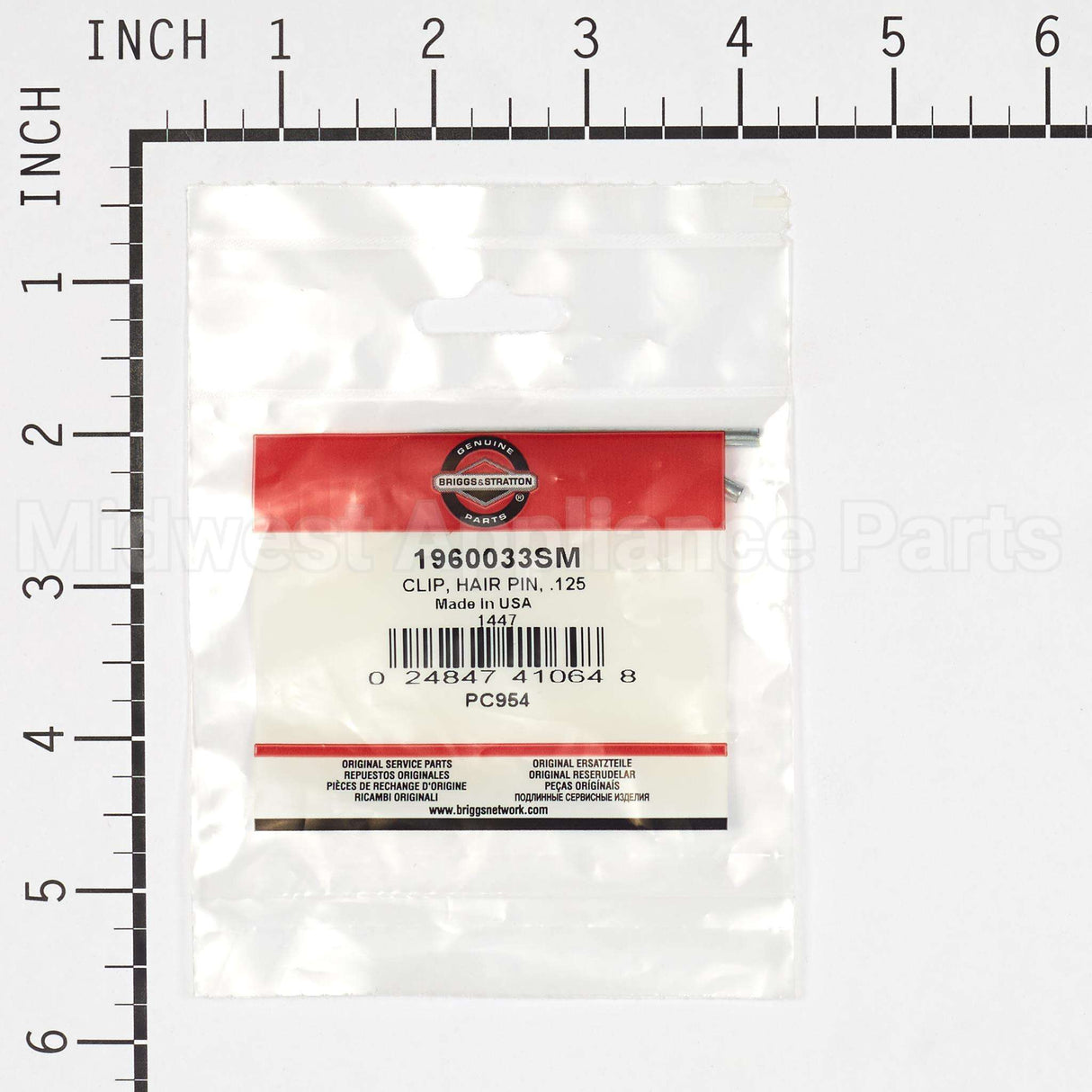 1960033SM Briggs & Stratton Clip Hair Pin .125